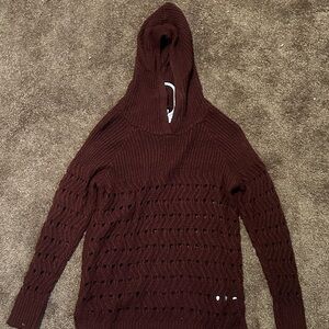 Maurices Maroon Hooded Sweater
